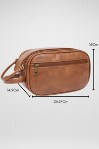 NECESSAIRE MASCULINA DE COURO - ZIOL
