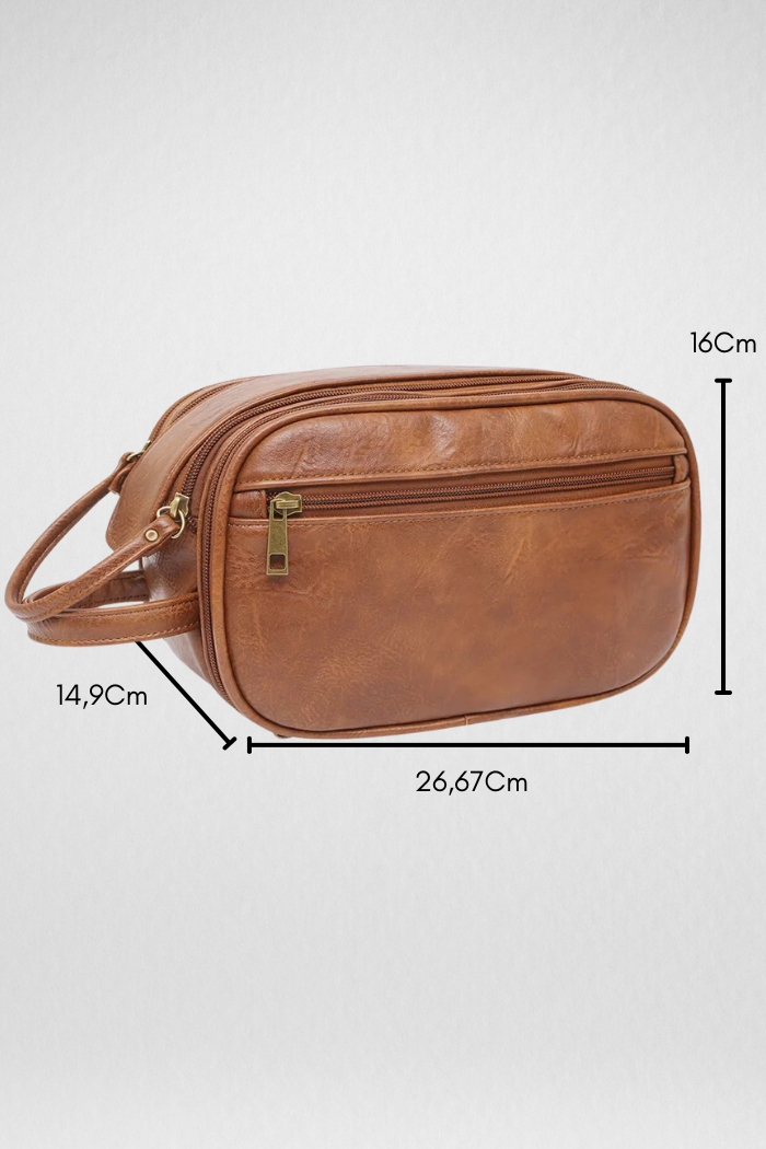 NECESSAIRE MASCULINA DE COURO - ZIOL