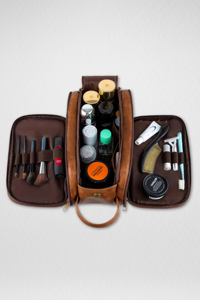 NECESSAIRE MASCULINA DE COURO - ZIOL