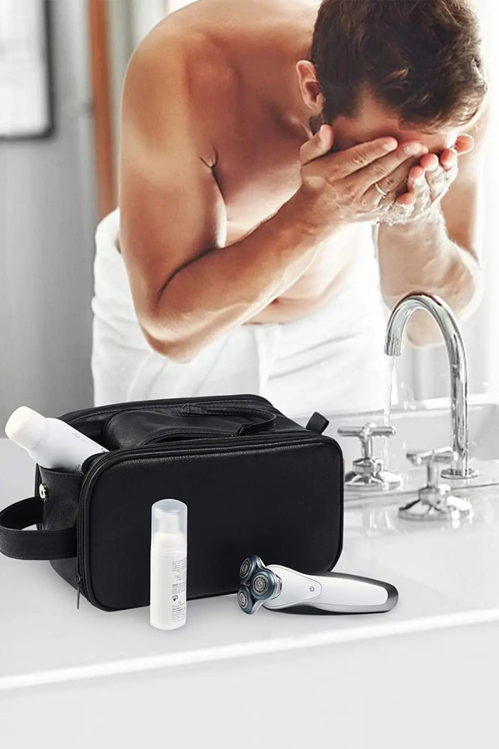 NECESSAIRE MASCULINA DE COURO - ZIOL