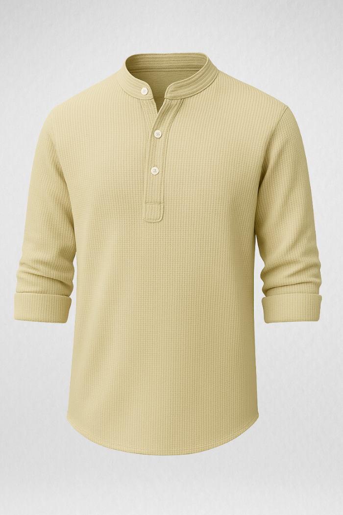 CAMISA MASCULINA COM GOLA MANDARIM - ZIOL