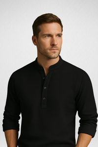 CAMISA MASCULINA COM GOLA MANDARIM - ZIOL