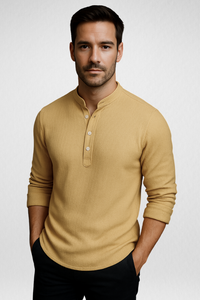 CAMISA MASCULINA COM GOLA MANDARIM - ZIOL