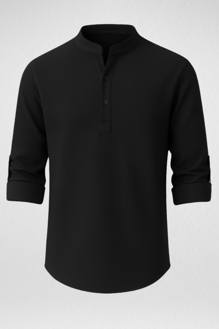 CAMISA MASCULINA COM GOLA MANDARIM - ZIOL