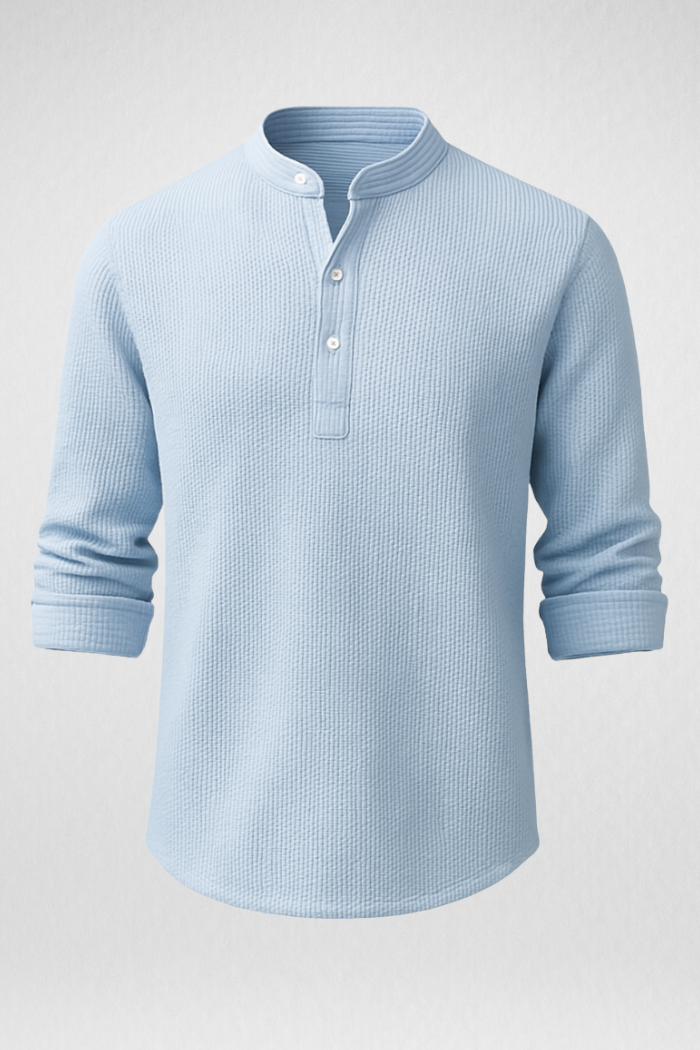 CAMISA MASCULINA COM GOLA MANDARIM - ZIOL