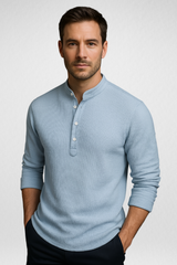 CAMISA MASCULINA COM GOLA MANDARIM - ZIOL