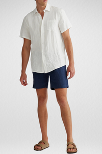 Camisa Linho Masculina Manga Curta