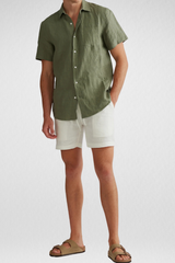 Camisa Linho Masculina Manga Curta