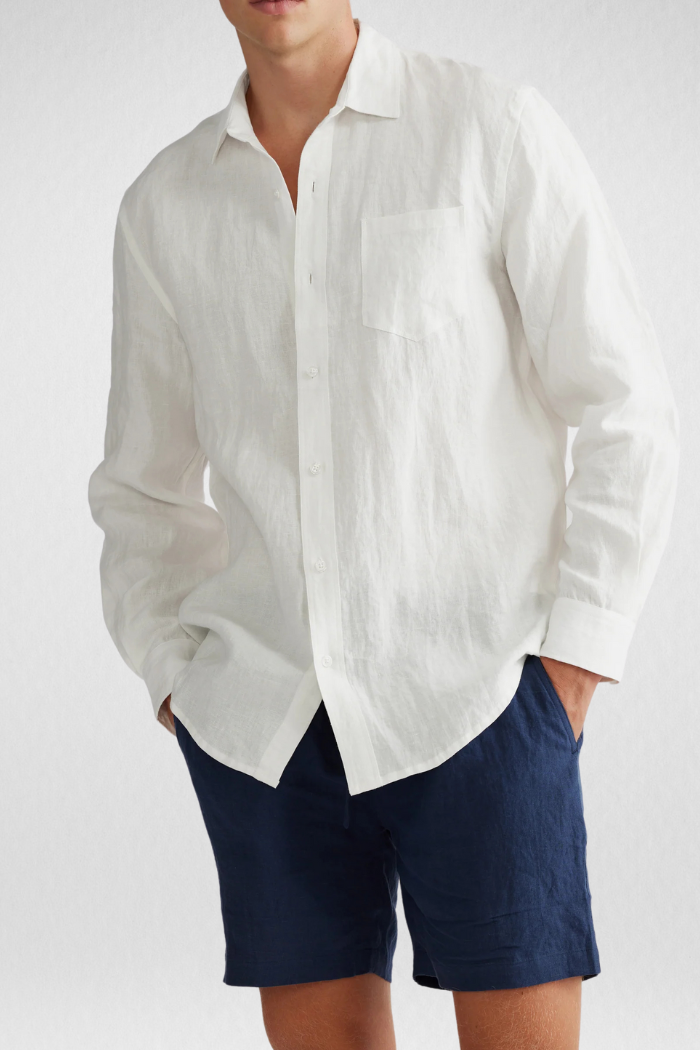 CAMISA LINHO MASCULINO MANGA LONGA