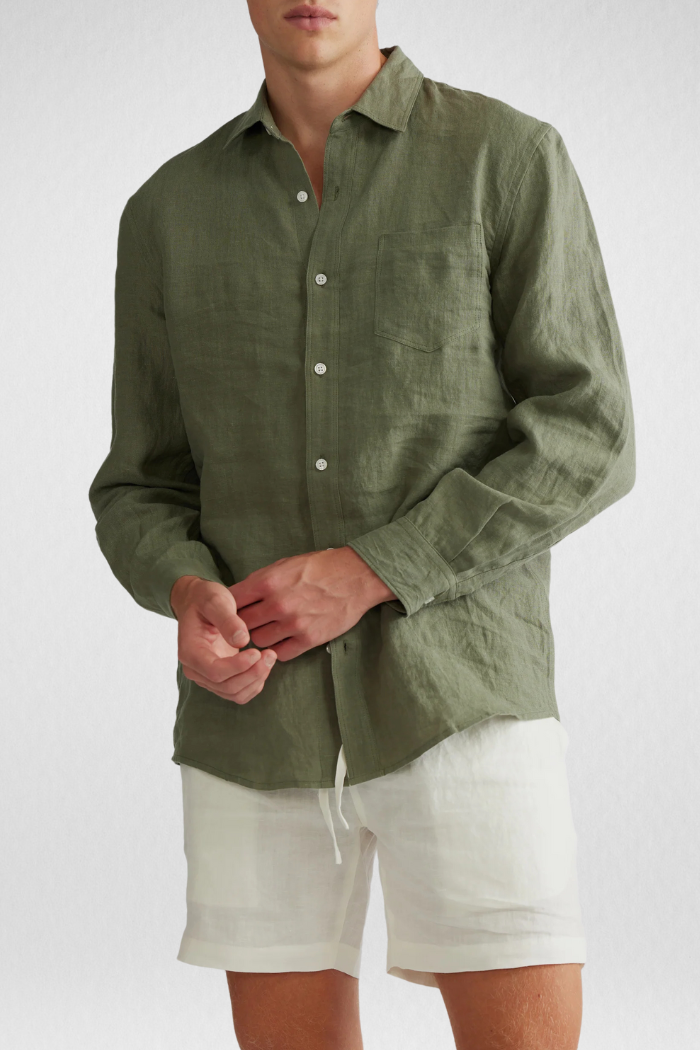 CAMISA LINHO MASCULINO MANGA LONGA