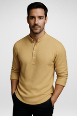 CAMISA MASCULINA COM GOLA MANDARIM - ZIOL