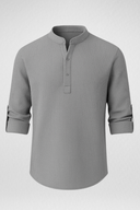 CAMISA MASCULINA COM GOLA MANDARIM - ZIOL